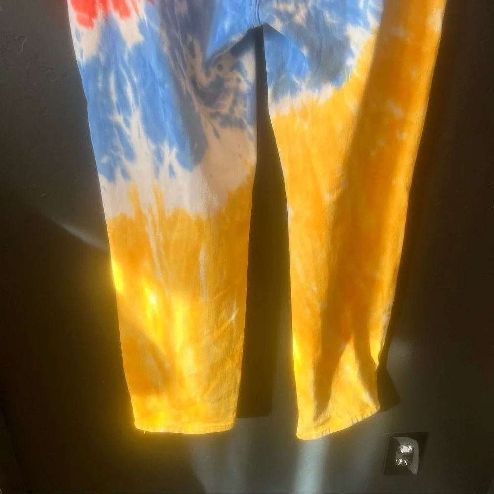 American Bazi Women's Tie Dye Ripped Denim Jacket And jeans size: 1X